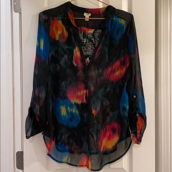 Anthropologie TINY Sheer Floral Blouse M - Picture 2 of 3